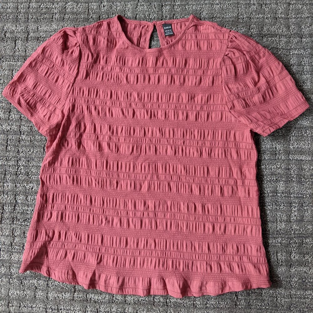 Mauve/Dusty Rose Textured Blouse